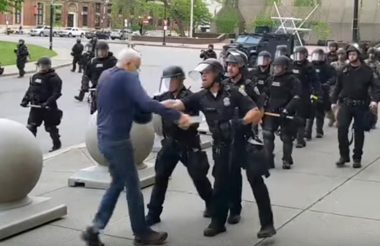 Two Buffalo Police Officers Suspended for Shoving 75-yo Protester